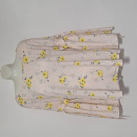 See and Be Seen Long Sleeve Blouse Floral Bell Sleeves Womens Small - Picture 1 of 10
